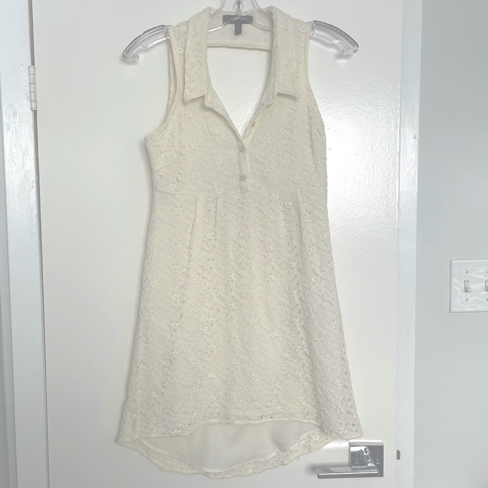 JESSICA SIMPSON, Lace Floral Dress Cream, XS